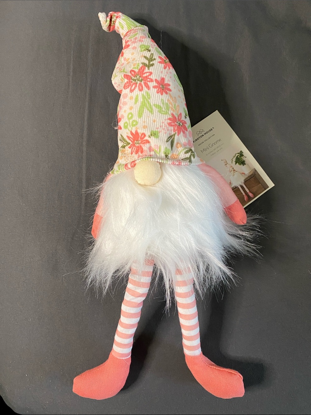 Kirkton House Decor Collection Floral Pink Mini Gnome